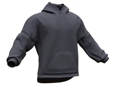 Hoodie 123 - All MH Bodies - UE5 Skeletons - Rigged Low-poly 3D model