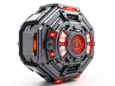 Futuristic SciFi Energy Core model pack Low-poly 3D model
