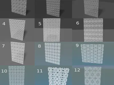 Arabian Ornament Pattern Collection 3D model