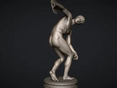 The Discobolus of Myron Statue 3D print model