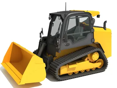 Mini Tracked Skid Loader 3D model