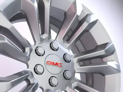 GMC FR55 OEM Wheels  Low-poly 3D model