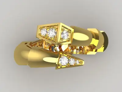 snake woman ring rr0053 3D print model