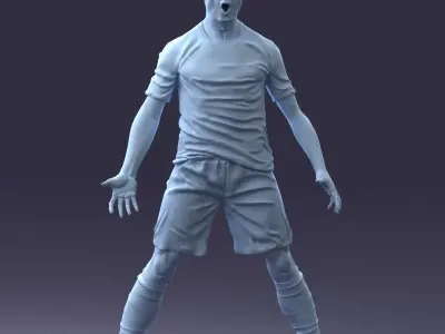 000226 Soccer Player in Celebration Pose 1123 3dp 3D print model