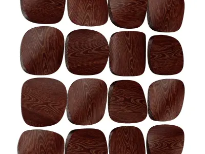 Sculpture Wood Wall Art 01 Low-poly 3D model