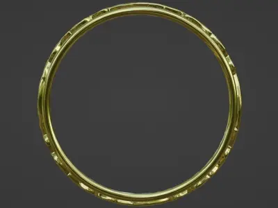 Rings with a pattern 3D print model