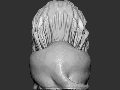 Sitting Lion 3D print model