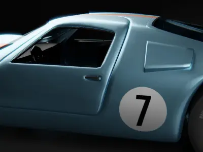 Vintage Racer - Game ready car Low-poly 3D model