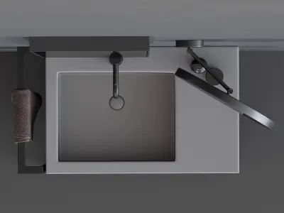 Ceramica Cielo Narciso Mini Washbasin Set 2 3D model