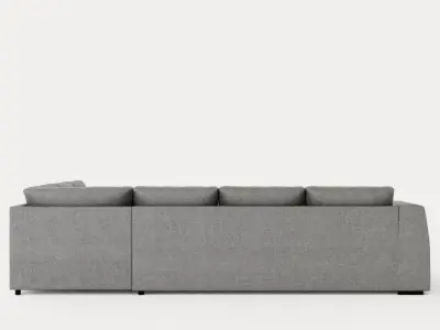 Optus Corner Sofa With Divan Reversible Light Gray Low-poly 3D model