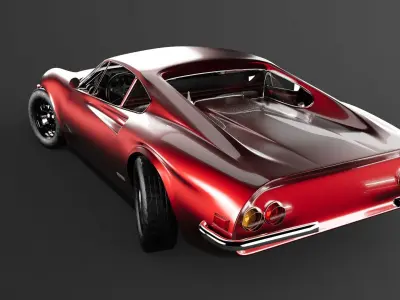 ferrari-dino-246gt-1969 sports car 3D model