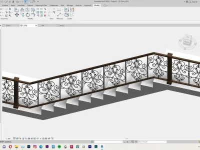 Classic Railing Revit Family 3D model