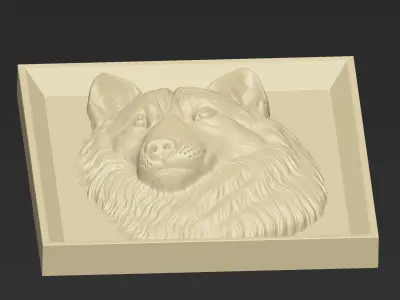 Wolf Head A93 3D print model