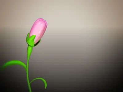 Animated Flower Blooming Flower 3D model