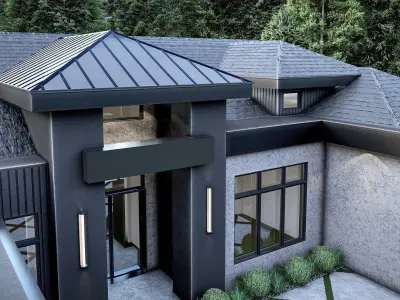 Modern House Number 11 - Stl-Dae file - 3d model Only 3D print model