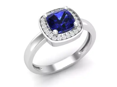 AV 338 Diamond Ladies Bridal Engagement Ring 3D print model