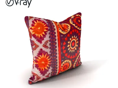 Colorful Decorative Pillow Model Pack Low-poly 3D model