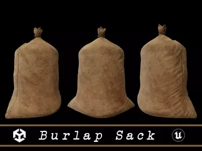 Burlap Sack Free low-poly 3D model