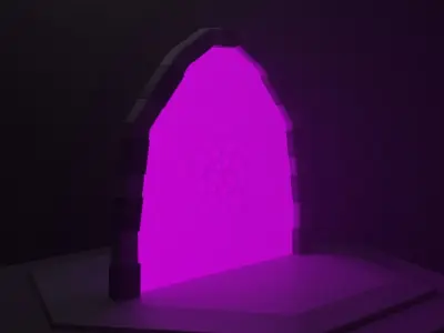 Portal Purple Free low-poly 3D model