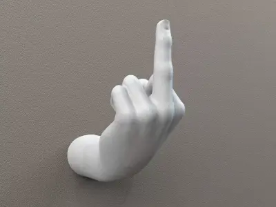 Middle Finger Printable Wall Art 3D print model