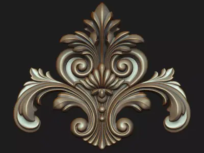 Carved decor 07 3D model 3D model