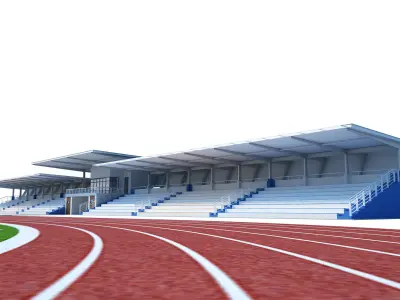 Football Stadium court 3D model