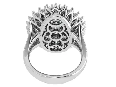 Oval Diamond Ring 4619 3D print model
