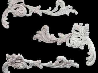 Classic carved 119 3D model
