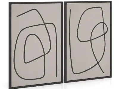 Moreau Wall Art Renwil PBR 3D model