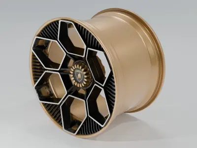 Lamborghini Vision Wheel Free low-poly 3D model