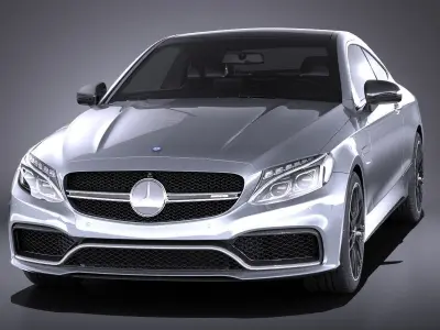 Mercedes-Benz C63 AMG Coupe 2017 VRAY 3D model