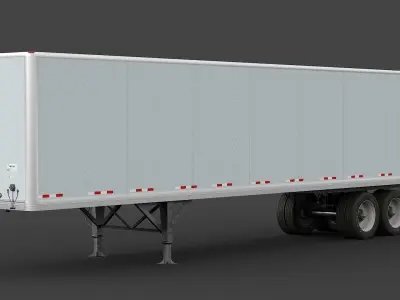 Refrigerated Semitrailer Low-poly 3D model