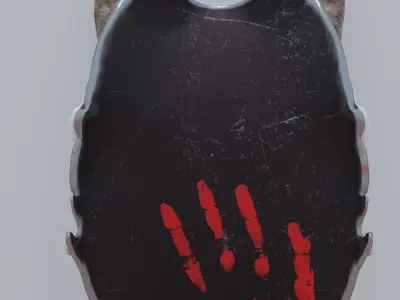 Japanese Oni mask  Free low-poly 3D model