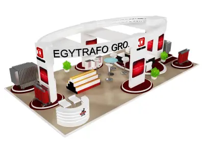  Booth Exhibition Stand a72 3D model