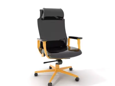 Luxury Black Office Chair model pack Low-poly 3D model
