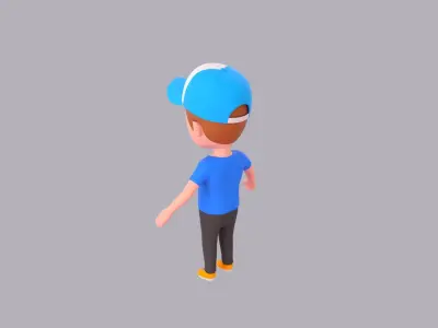  Cartoon Male Character Rigged 010 3D model
