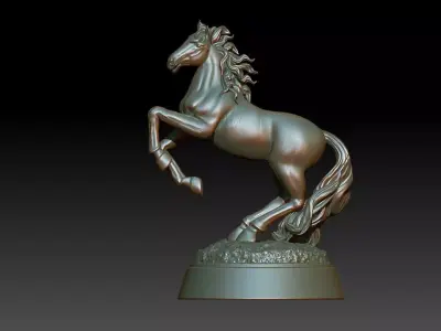 Rearing horse 3D print model 3D print model