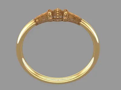 Indian gold bangle jewelry for woman 3D print model
