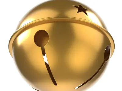 Christmas Bell PBR Low-poly 3D model