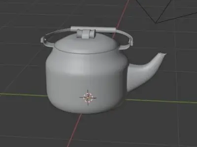 kettle tea pot with flowers Free 3D model