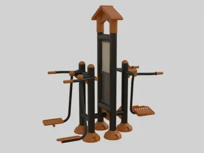 Playground Sport Equipment - 02 Low-poly 3D model