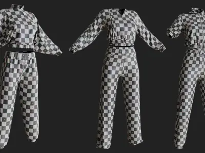 3 Tracksuits for women vol03 3D model