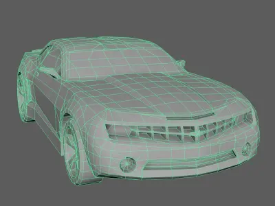 Chevrolet Camaro low poly Low-poly 3D model