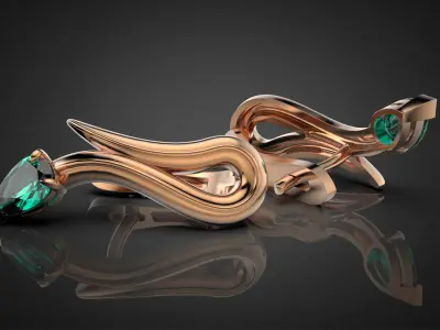 High jewelry Snake earring 2025 E20 3D print model