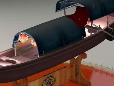 Chinese junk boat 3D model