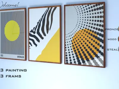 art wall poster 3D model
