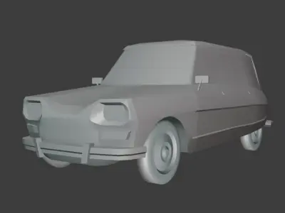 Citroen Ami 8 Low-poly 3D model