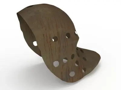 Low-poly duck style goalie hockey mask Low-poly 3D model