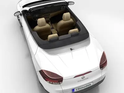 Renault Megane Coupe Cabriolet with interior Low-poly 3D model