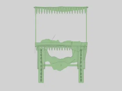 Fruit Cart Low-poly 3D model